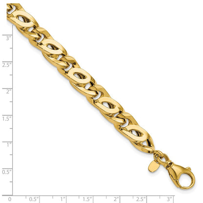 14K Gelbgold Herren Poliert Fantasieglieder Armband
