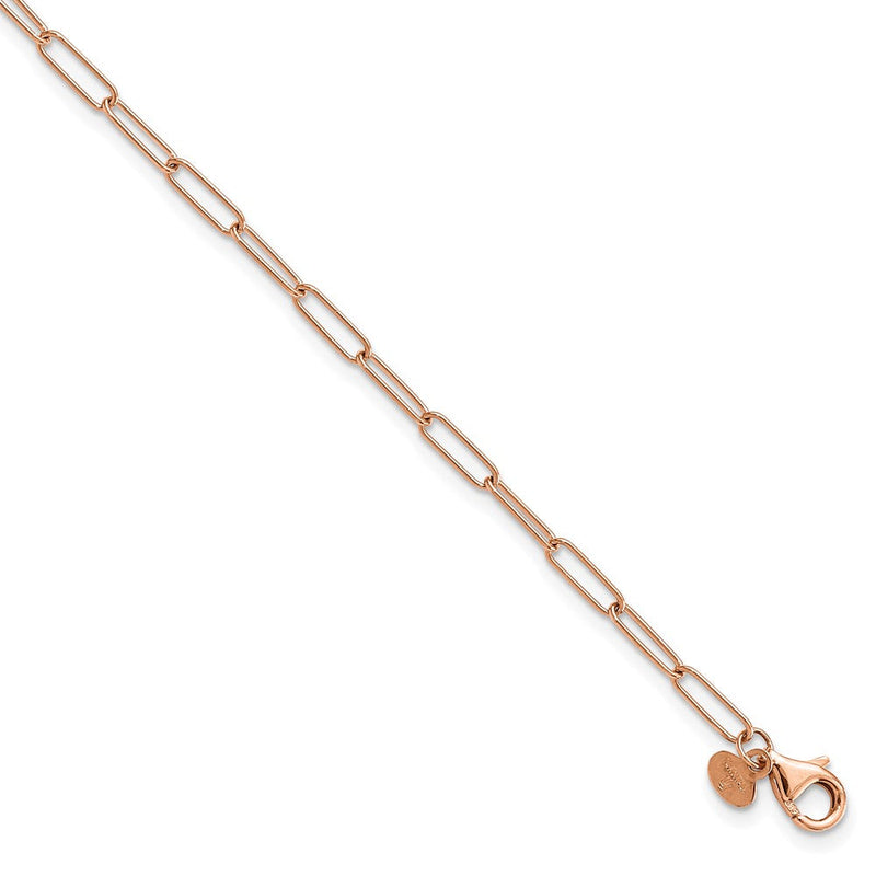 14K Roségold Poliert Fantasieglieder Gliederarmband