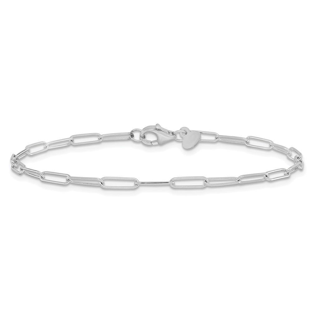 14K Weißgold Poliert Fantasieglieder Gliederarmband