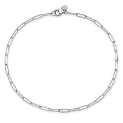 14K Weißgold Poliert Fantasieglieder Gliederarmband