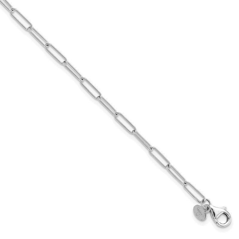 14K Weißgold Poliert Fantasieglieder Gliederarmband