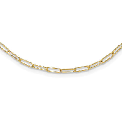 14K Gelbgold Poliert Fantasieglieder Halskette