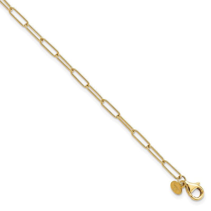 14K Gelbgold Poliert Fantasieglieder Gliederarmband