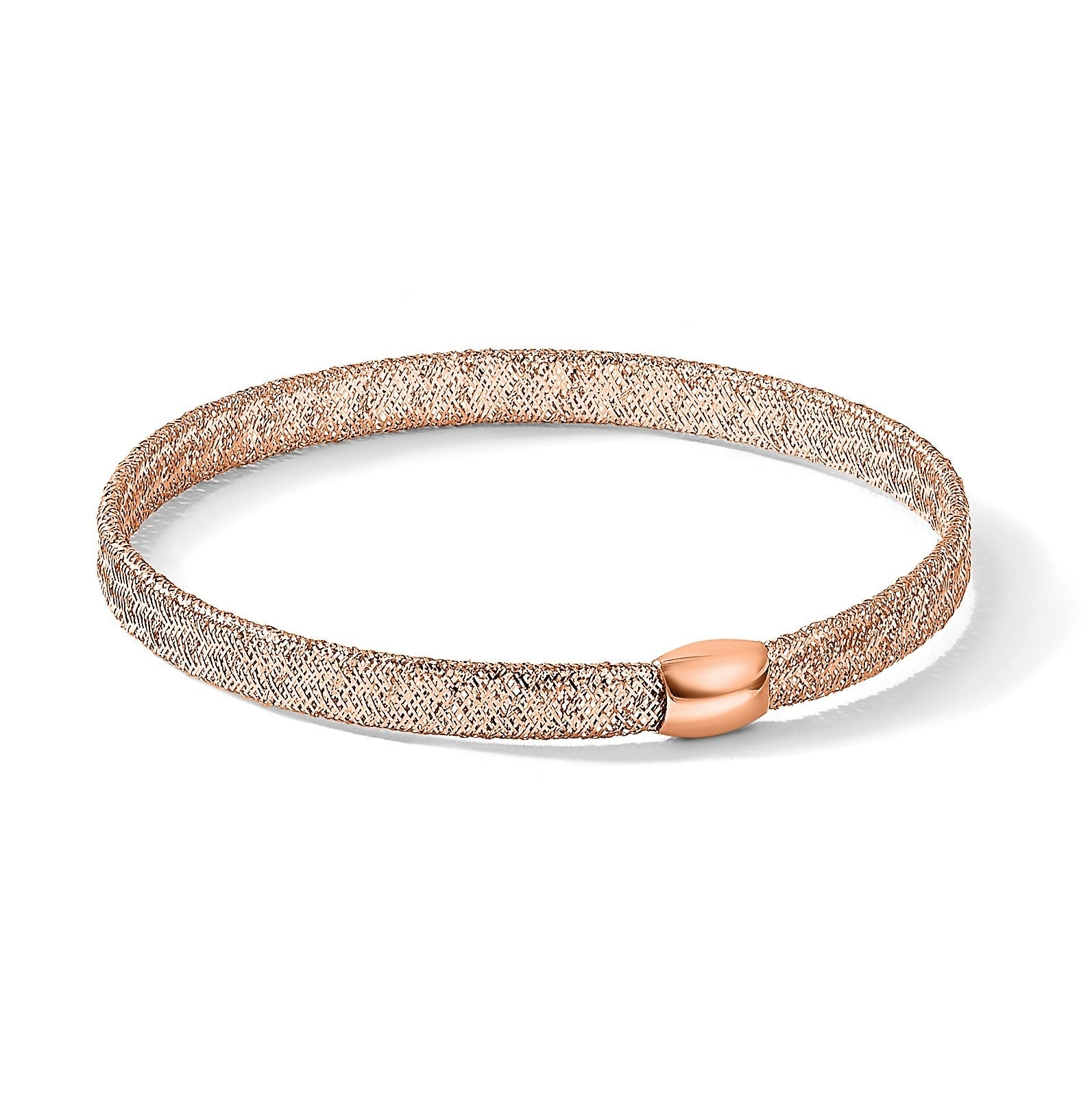 14K Gelbgold mit Rose Beschichtung Dehnbar Armreif