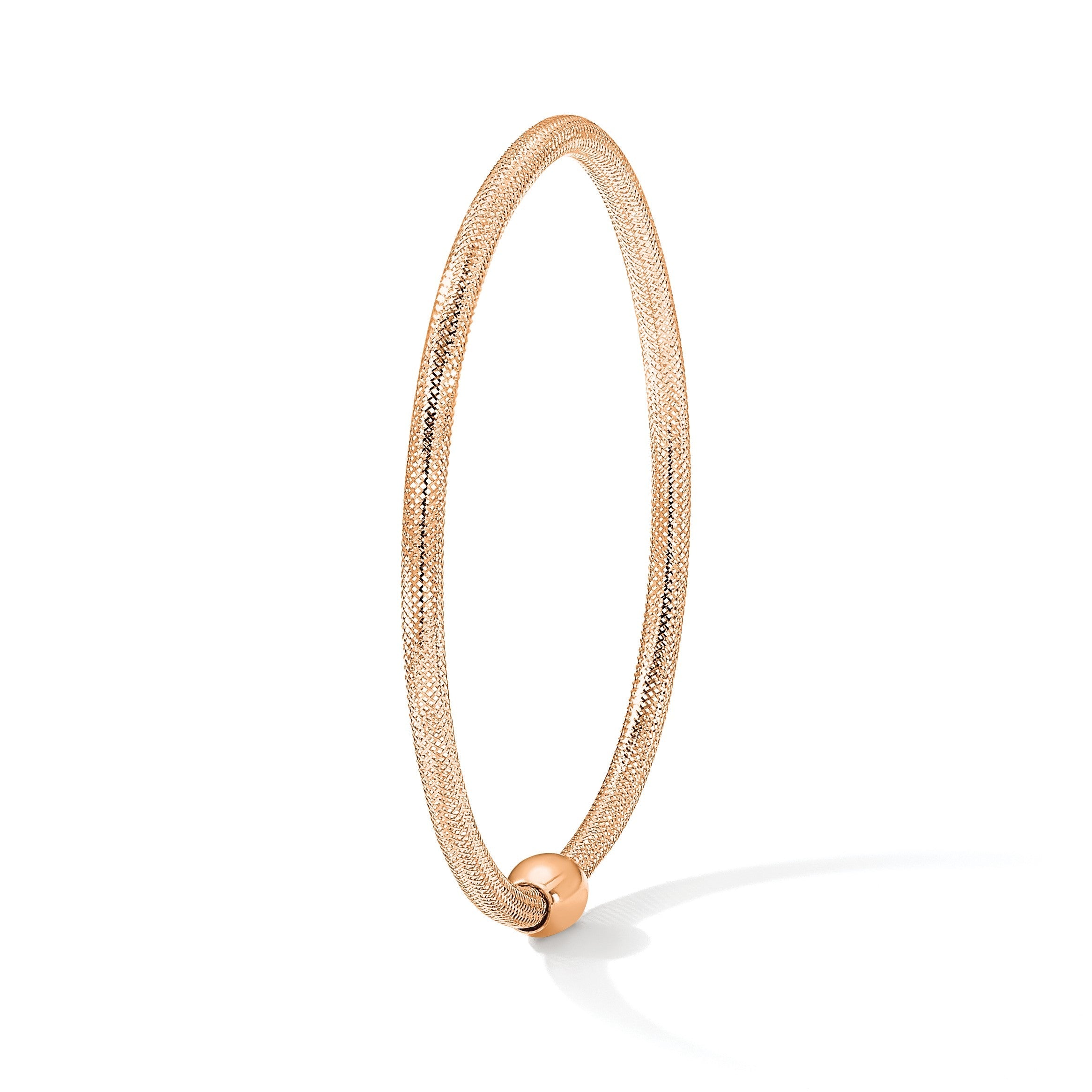 14K Gelbgold mit Rose Beschichtung Dehnbar Armreif