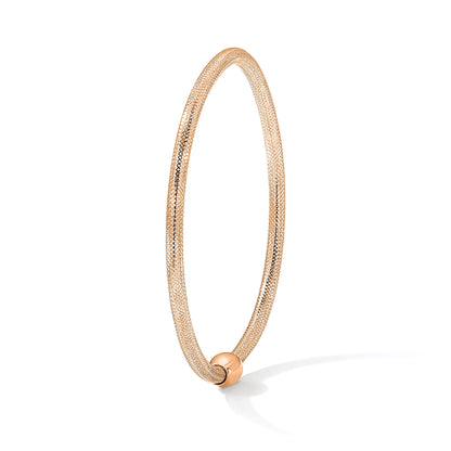 14K Gelbgold mit Rose Beschichtung Dehnbar Armreif