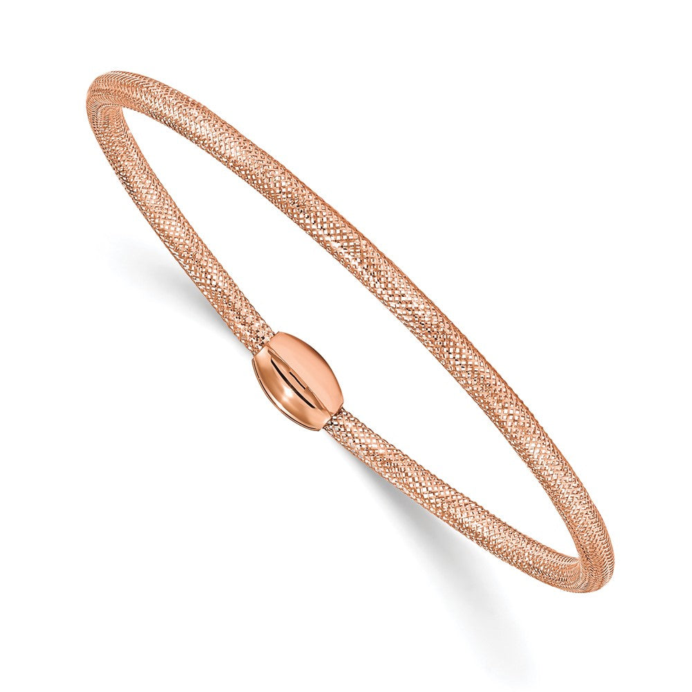 14K Gelbgold mit Rose Beschichtung Dehnbar Armreif
