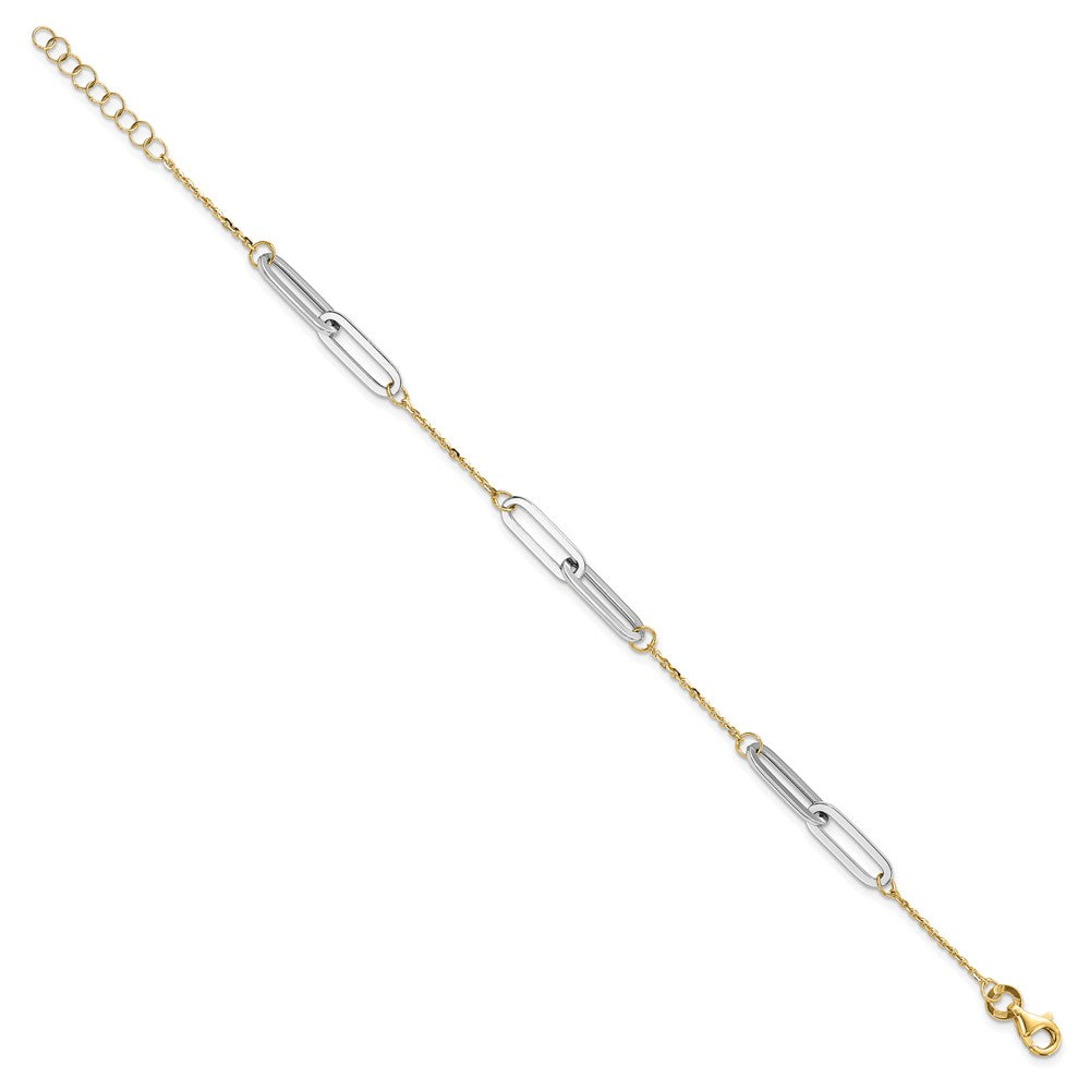 14K Bicolor Poliert 1 Zoll Verlängerung. Armband
