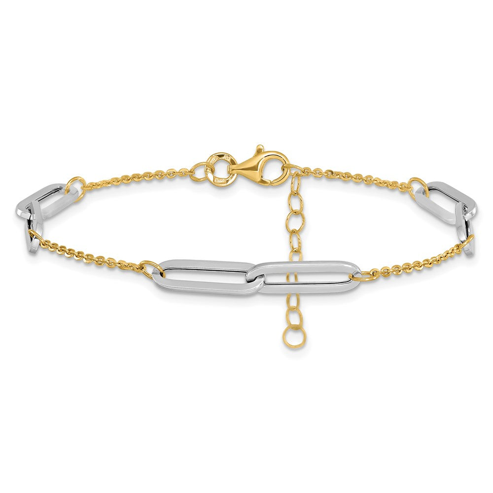 14K Bicolor Poliert 1 Zoll Verlängerung. Armband