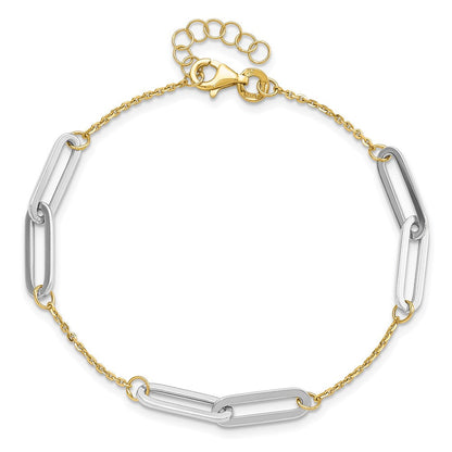 14K Bicolor Poliert 1 Zoll Verlängerung. Armband