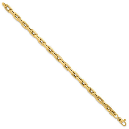 14K Gelbgold Poliert Fantasieglieder Armband