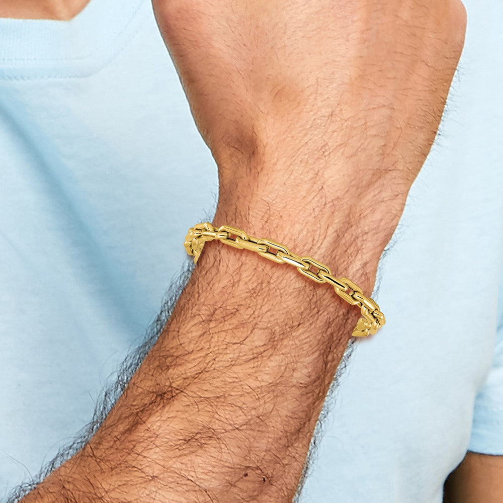 14K Gelbgold Poliert Fantasieglieder Armband