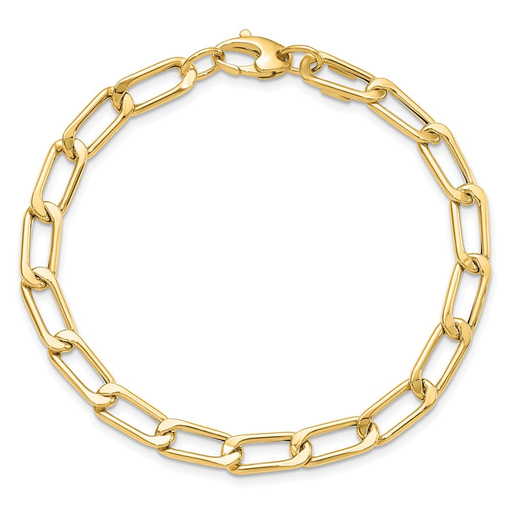 14K Gelbgold Poliert Hohl Fantasieglieder Armband