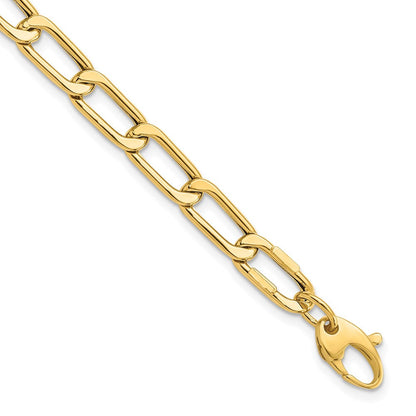 14K Gelbgold Poliert Hohl Fantasieglieder Armband