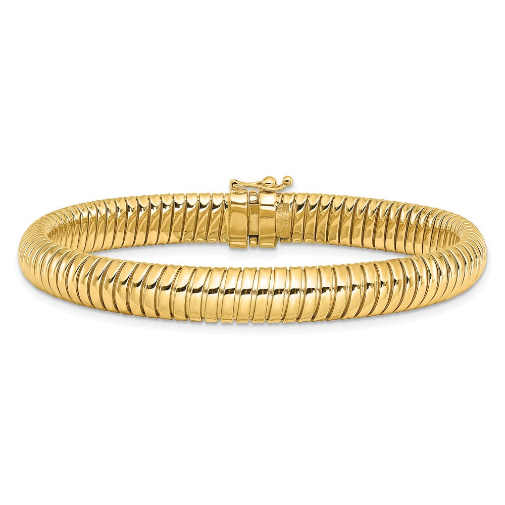 14K Gelbgold Poliert 7.5mm Gewölbt Armband