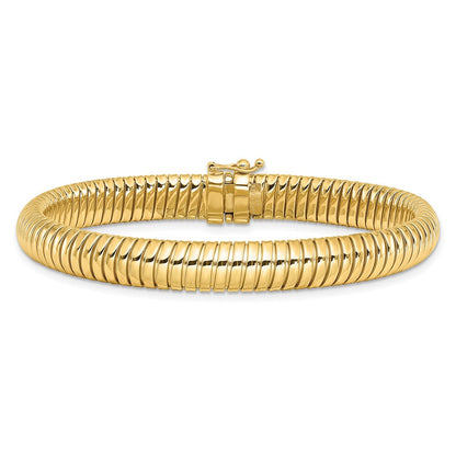 14K Gelbgold Poliert 7.5mm Gewölbt Armband