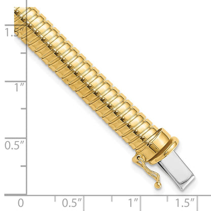 14K Gelbgold Poliert 7.5mm Gewölbt Armband