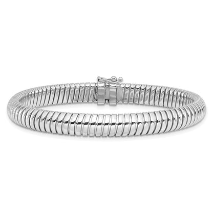 14K Weißgold Poliert 7.5mm Gewölbt Armband