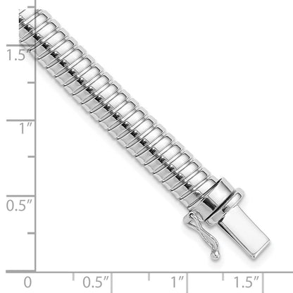 14K Weißgold Poliert 7.5mm Gewölbt Armband