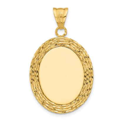 14K Gelbgold Diamantiert Natürlich Muschel Portrait Cameo Anhänger