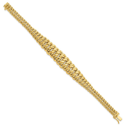 14K Gelbgold Poliert Fantasieglieder Armband