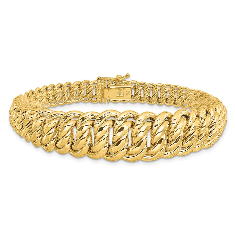 14K Gelbgold Poliert Fantasieglieder Armband