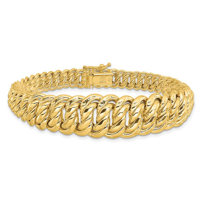 14K Gelbgold Poliert Fantasieglieder Armband