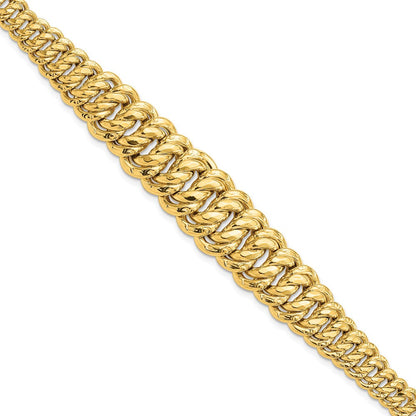 14K Gelbgold Poliert Fantasieglieder Armband