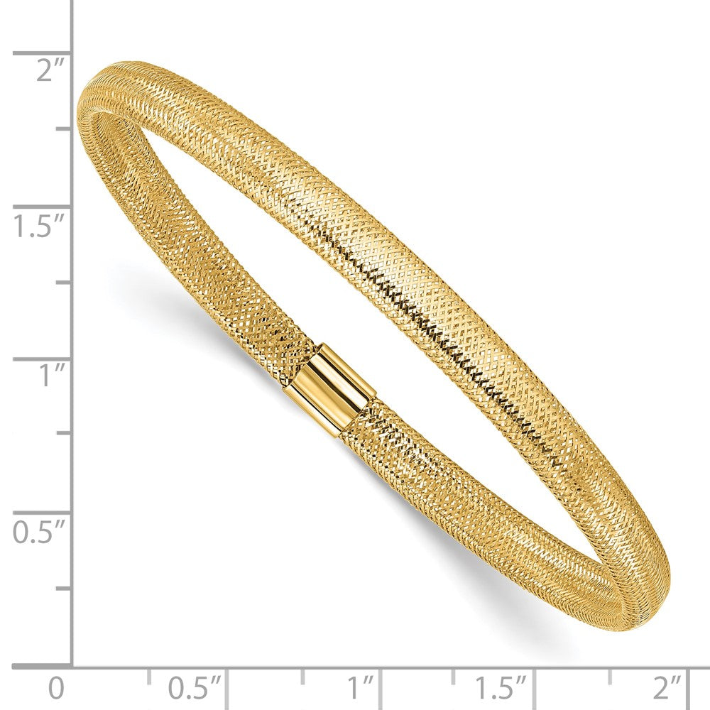 14K Gelbgold Poliert Dehnbar Armband