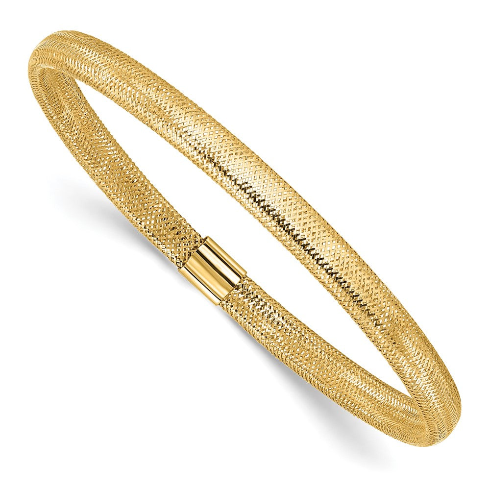 14K Gelbgold Poliert Dehnbar Armband