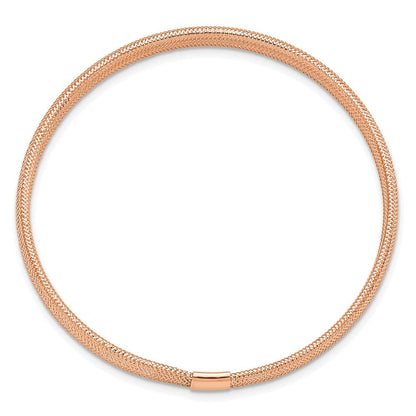 14K Gelbgold mit Rose Beschichtung Poliert Dehnbar Armband