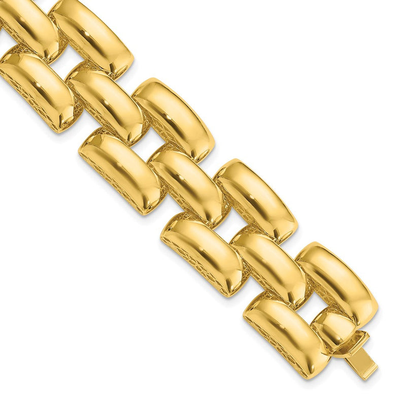 14K Gelbgold Poliert Fantasieglieder Armband
