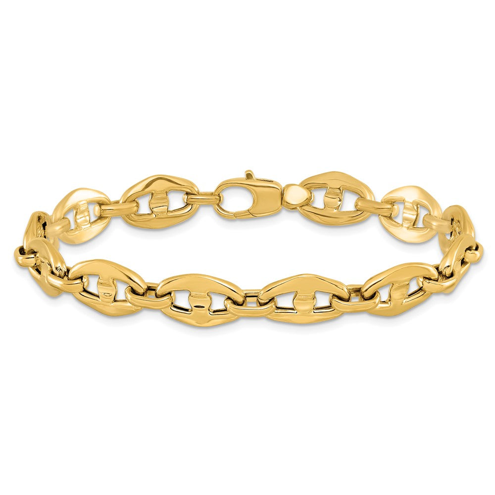 14K Gelbgold Poliert Fantasieglieder Armband