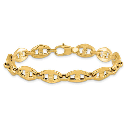 14K Gelbgold Poliert Fantasieglieder Armband
