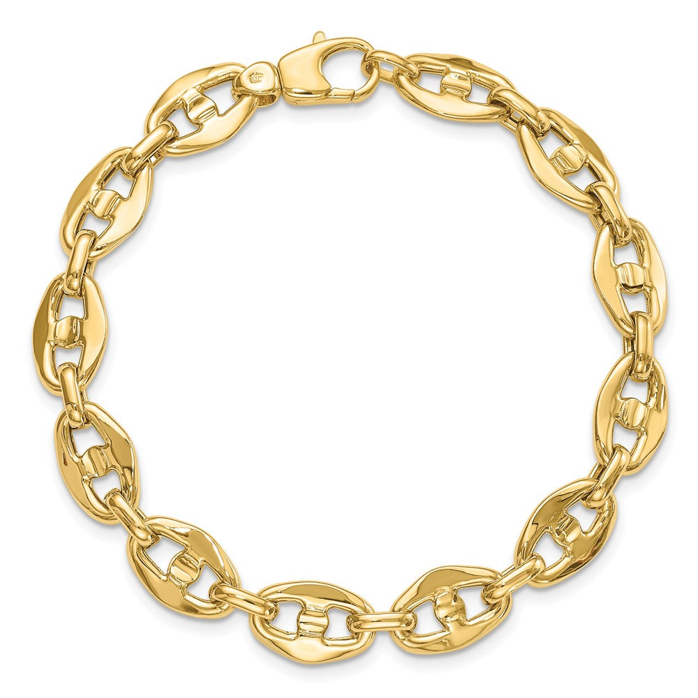 14K Gelbgold Poliert Fantasieglieder Armband