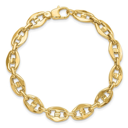 14K Gelbgold Poliert Fantasieglieder Armband