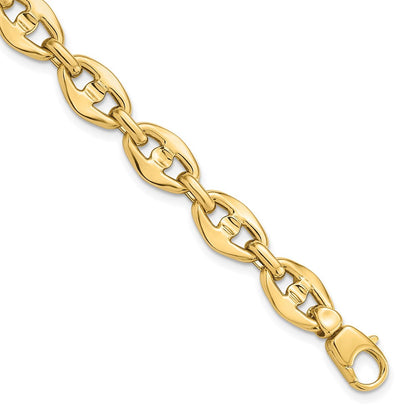 14K Gelbgold Poliert Fantasieglieder Armband