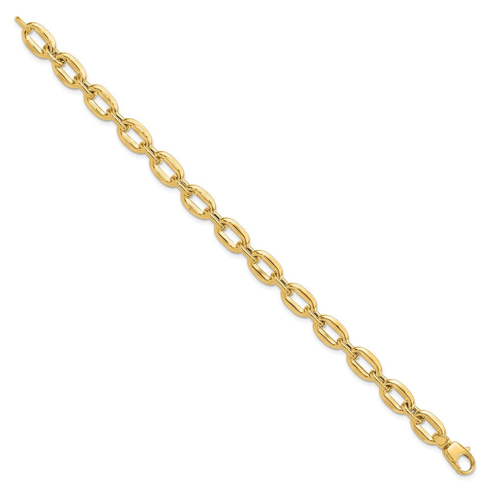 14K Gelbgold Poliert Fantasieglieder Armband