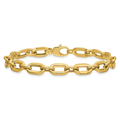 14K Gelbgold Poliert Fantasieglieder Armband