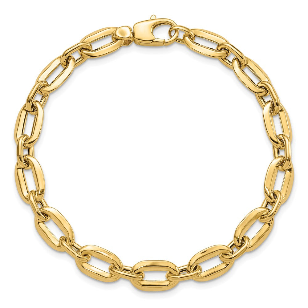 14K Gelbgold Poliert Fantasieglieder Armband