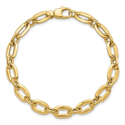 14K Gelbgold Poliert Fantasieglieder Armband