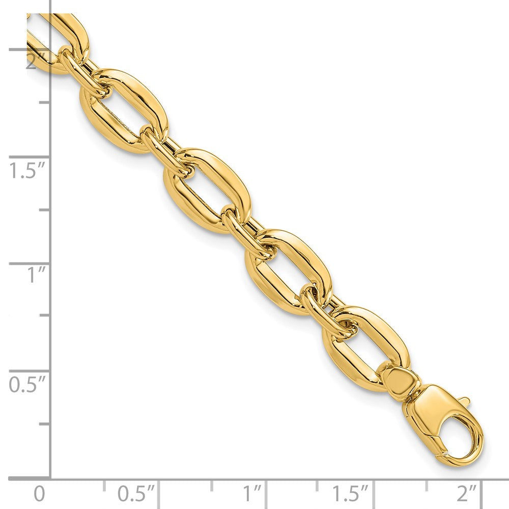 14K Gelbgold Poliert Fantasieglieder Armband