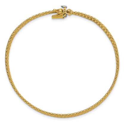 14K Gelbgold Poliert Geflochten Armband