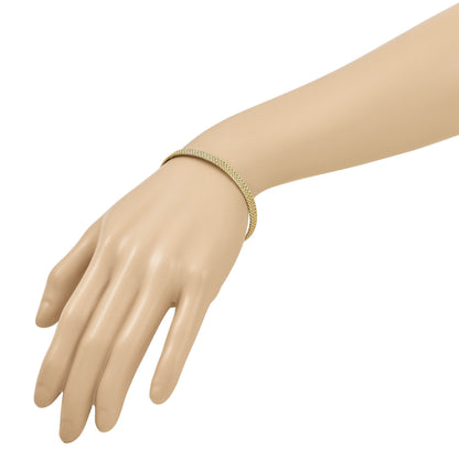 14K Gelbgold Poliert Geflochten Armband