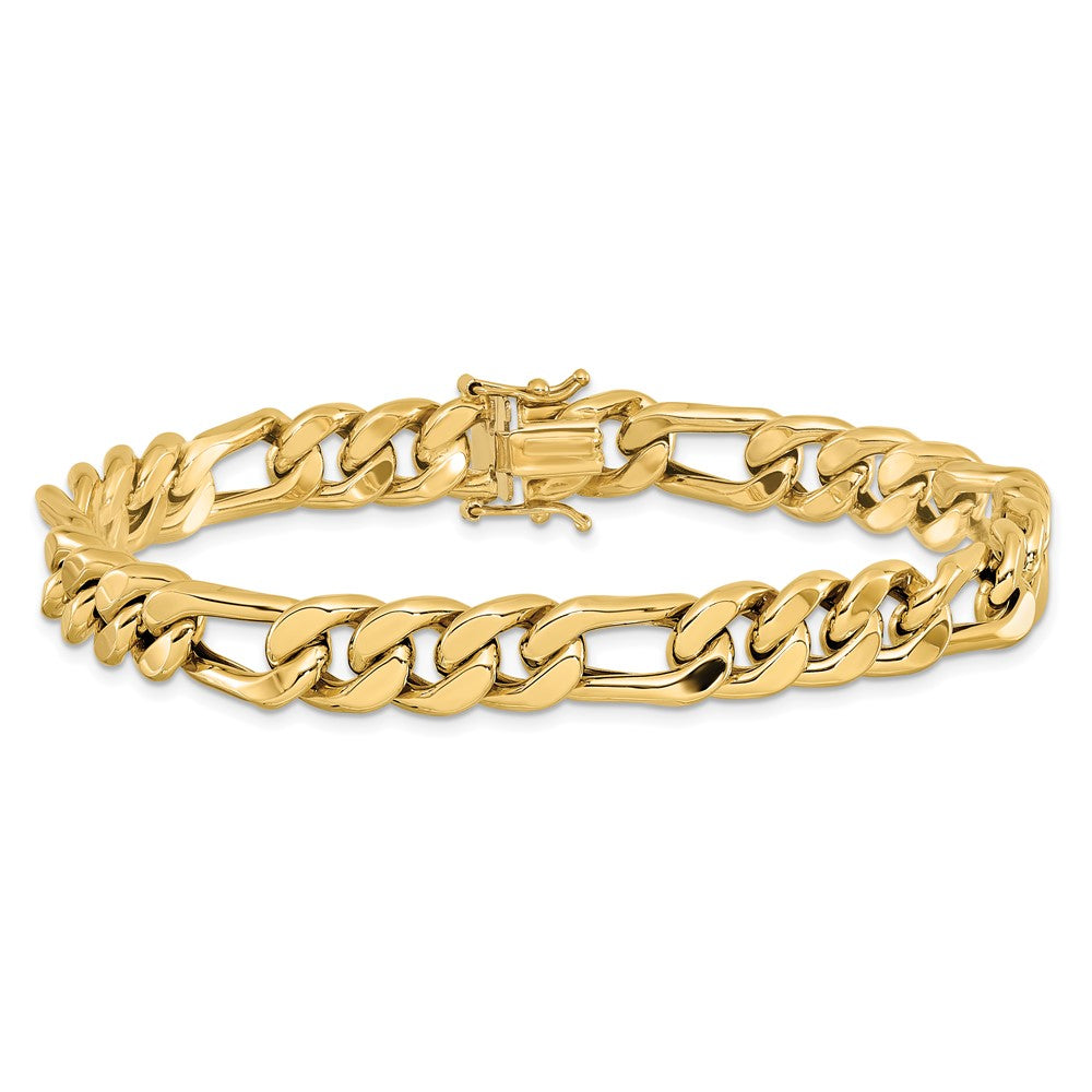 14K Gelbgold Poliert Figaro Glieder Herren Gliederarmband