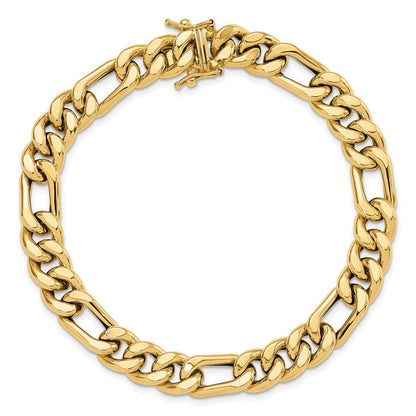 14K Gelbgold Poliert Figaro Glieder Herren Gliederarmband
