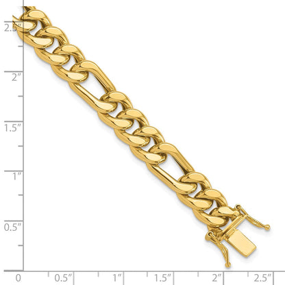 14K Gelbgold Poliert Figaro Glieder Herren Gliederarmband