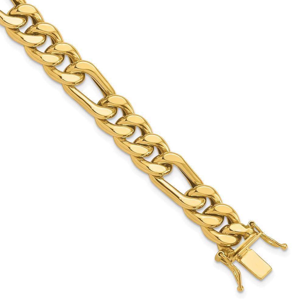 14K Gelbgold Poliert Figaro Glieder Herren Gliederarmband