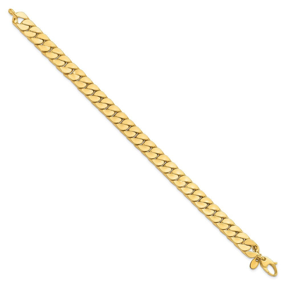 14K Gelbgold Poliert Fantasie Panzer Gliederarmband