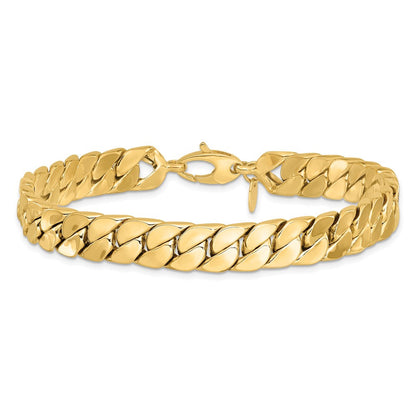 14K Gelbgold Poliert Fantasie Panzer Gliederarmband